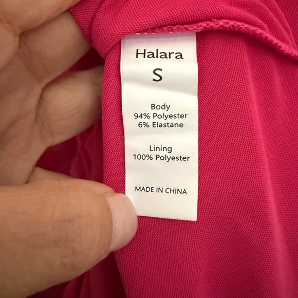 NWOT Halara Sheer Pink Long Sleeve Ruched Party Wedding Guest Dress Small - Picture 7 of 10